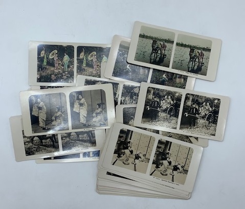 Japan. 41 fotografie originali stereoscopiche etnografiche riguardanti il Giappone